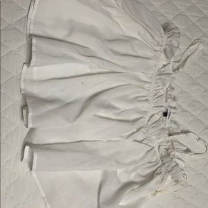 White, strappy, crop top shirt - never worn